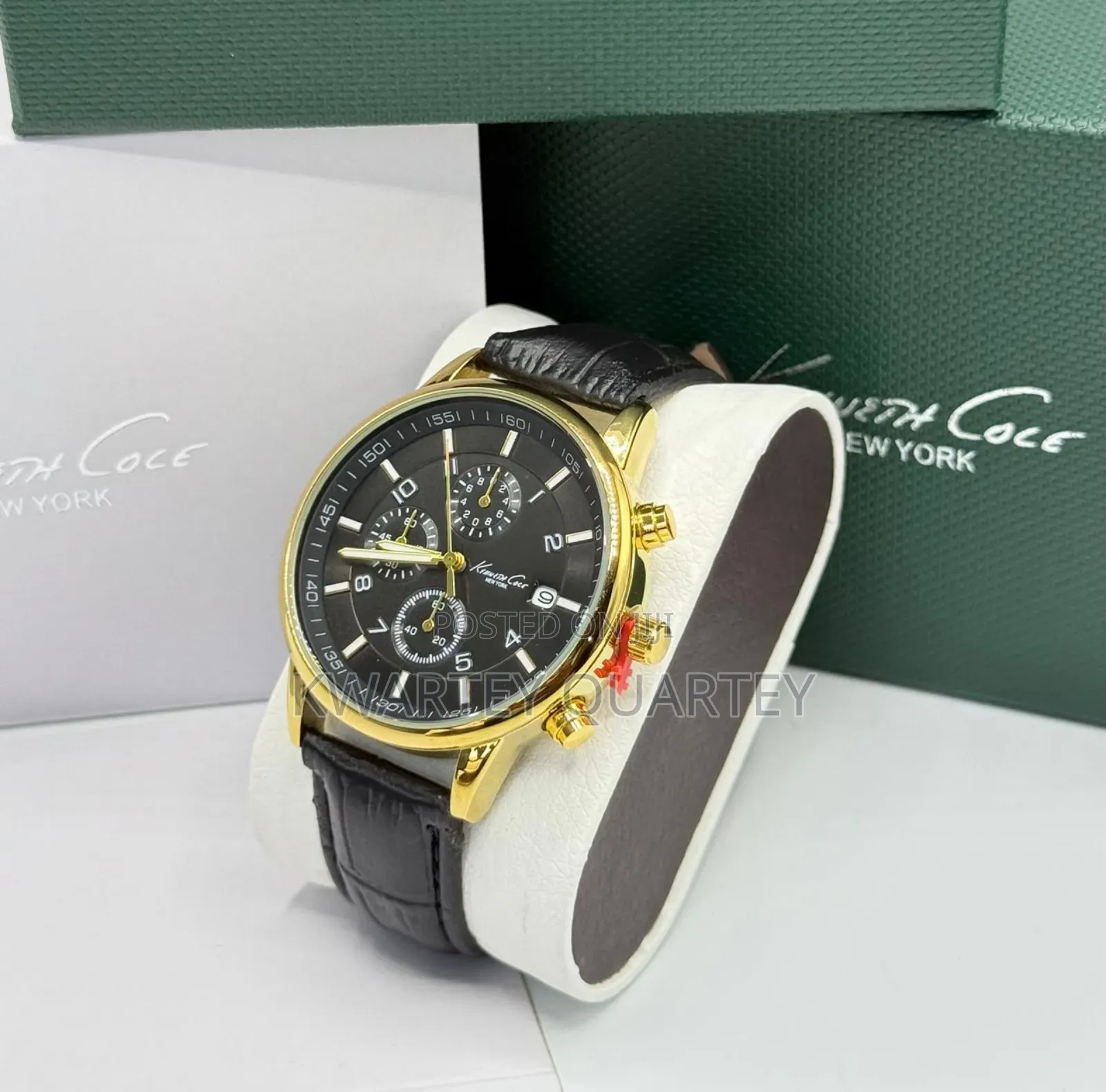 Chronograph Leather Watches #Kenneth Cole