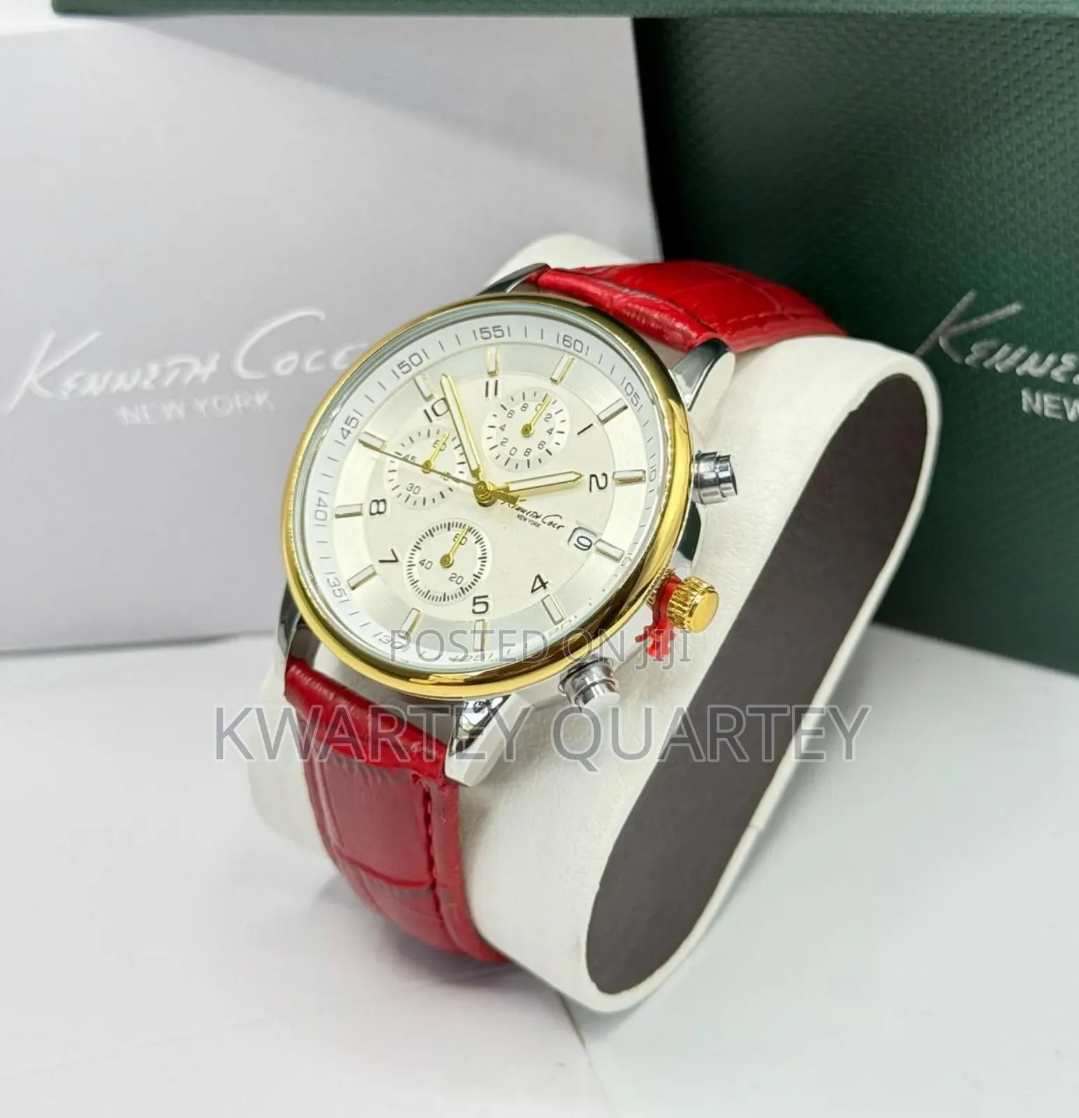 Chronograph Leather Watches #Kenneth Cole