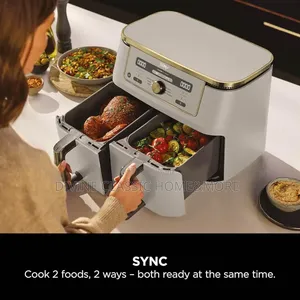 Ninja Max Dual Zone Digital Air Fryer, 2 Drawers, 9.5l, 6-in-1