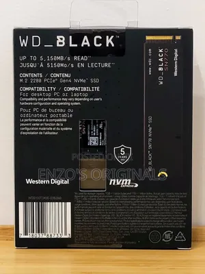 1tb Nvme Gen 4 Sn770 Western Digital Black Edition New Sealed 5150mbps