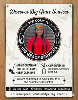Big Grace Professional Cleaning Services,We Clean, You Relax
