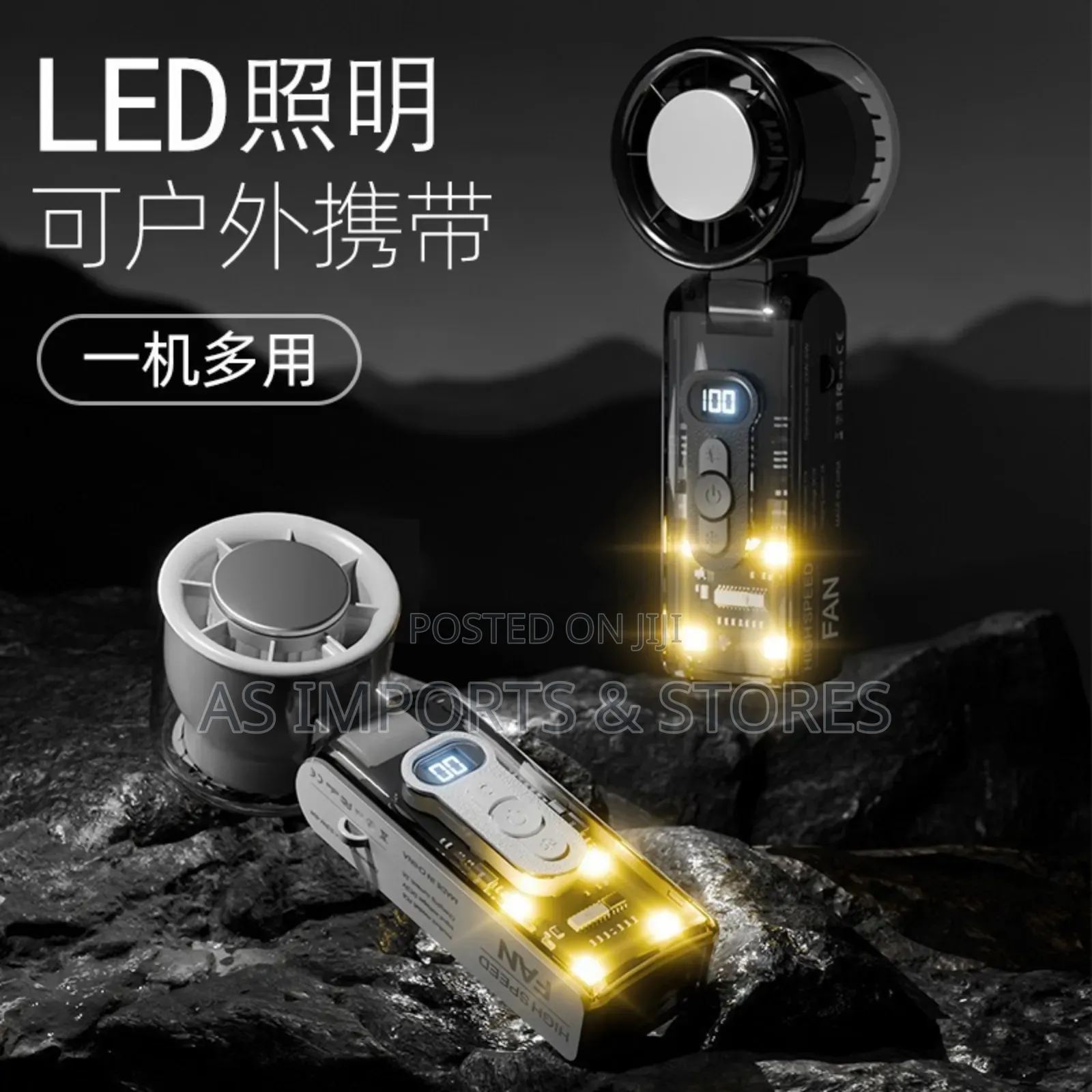 Handheld Cooler Fan With Light