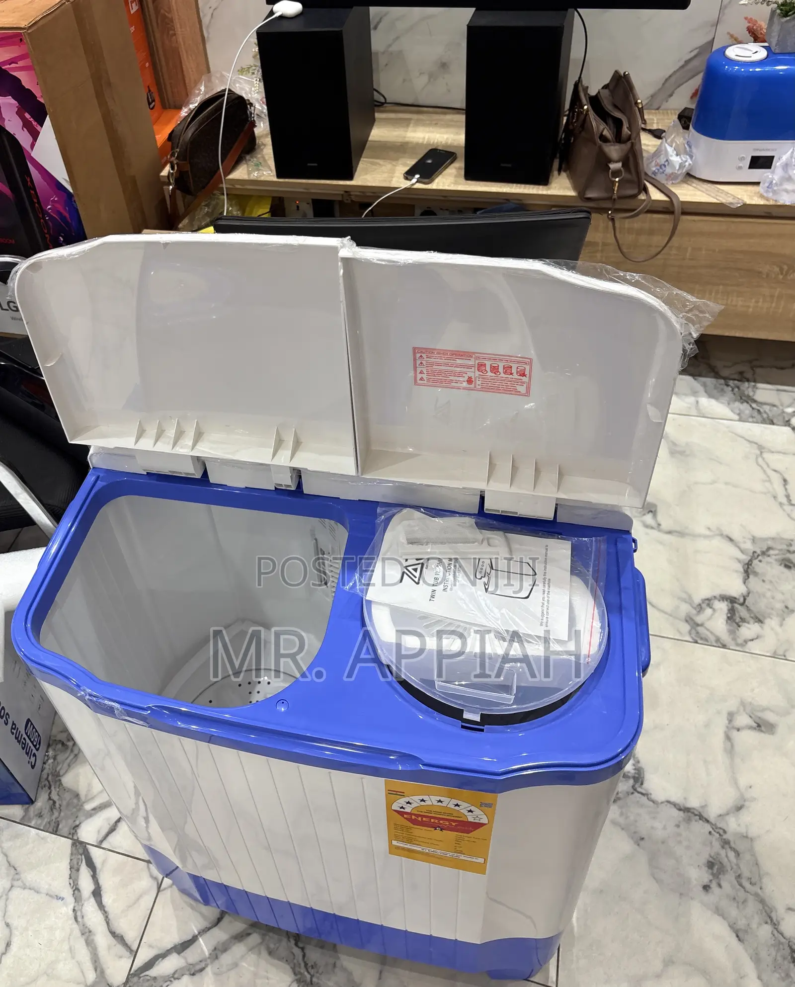 Elegant Zara 7kg Twin Tub Washing Machine(Spin Dry)White 