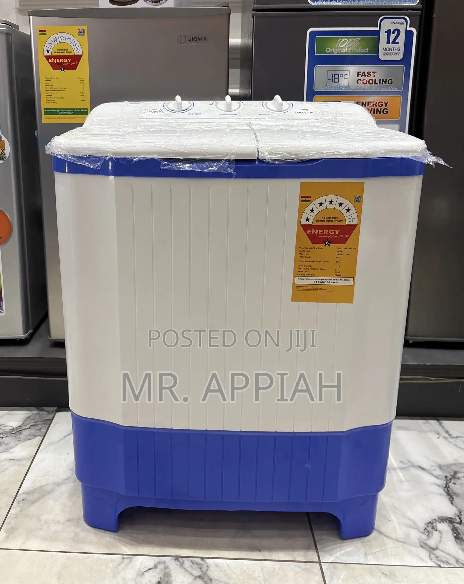 Twin Tub Electric Semi-Auto Washing Machine(Spin Dry).