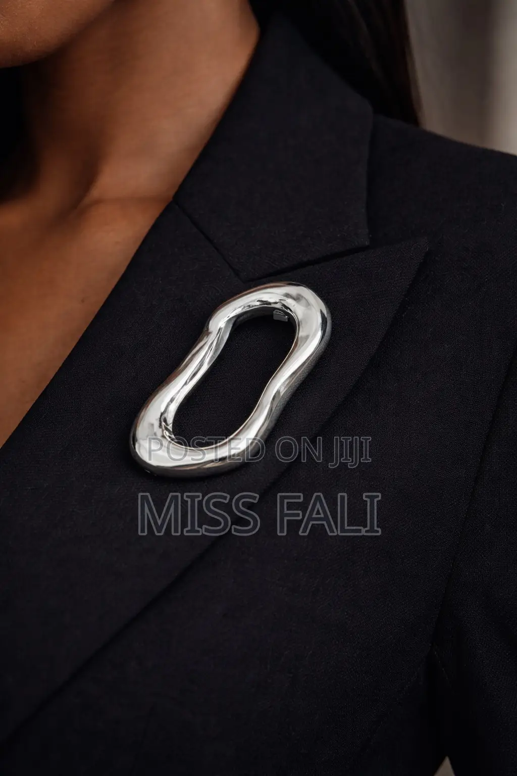 Silver Flow Statement Brooch