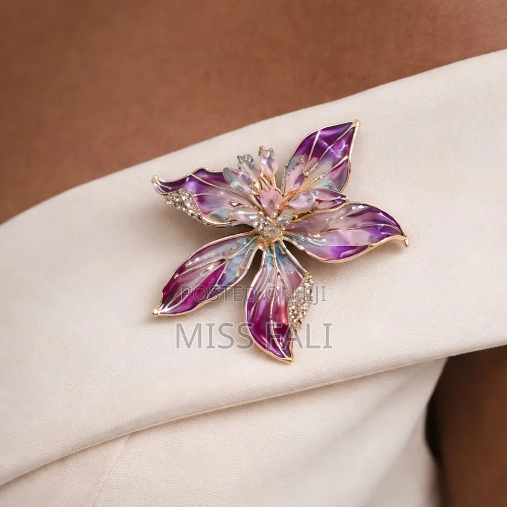 Radiant Orchid Bloom Brooch