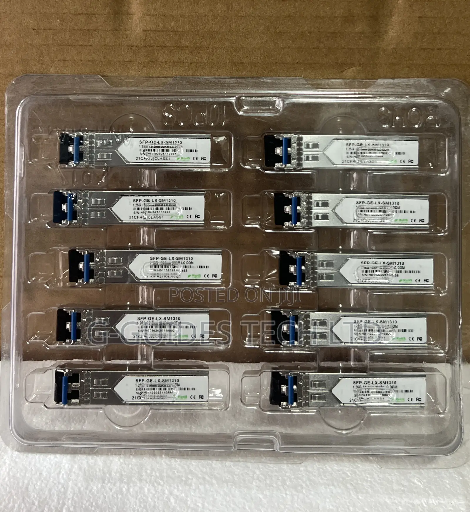 20km Lc SFP Transceiver Module 1.25g Duplex Single Mode