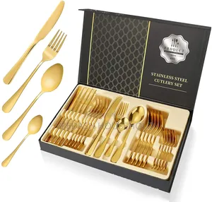 Gold 24 PCS Cutlery Gift Set