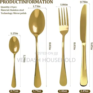 Gold 24 PCS Cutlery Gift Set