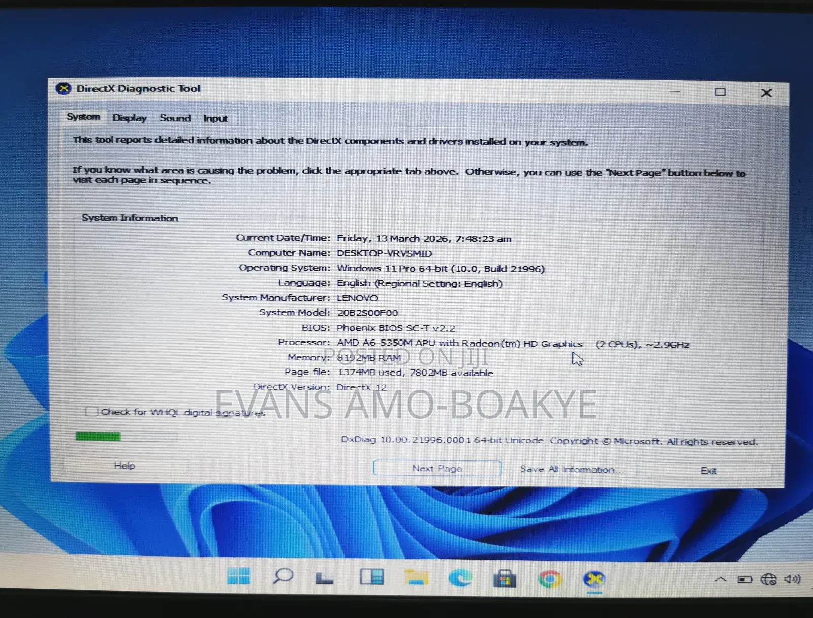 Laptop Lenovo ThinkPad Edge E540 8GB AMD A6 HDD 500GB