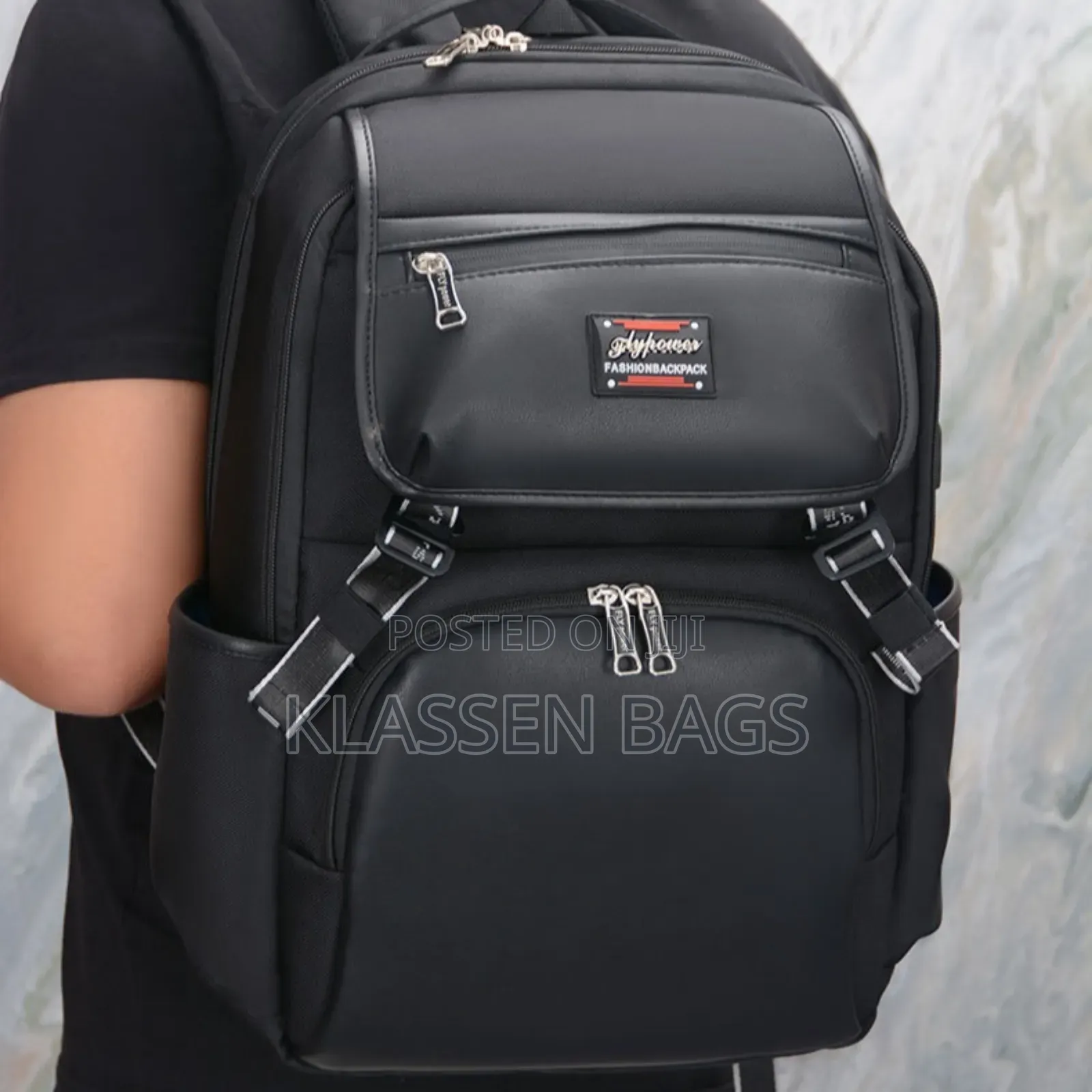 Multifunctional Good Quality Leather Backpack Laptop Bags