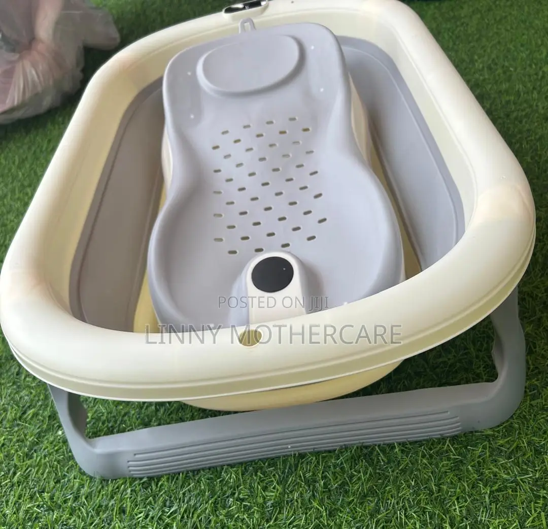 Foldable Baby Bath Tub With Bath Support/Rack