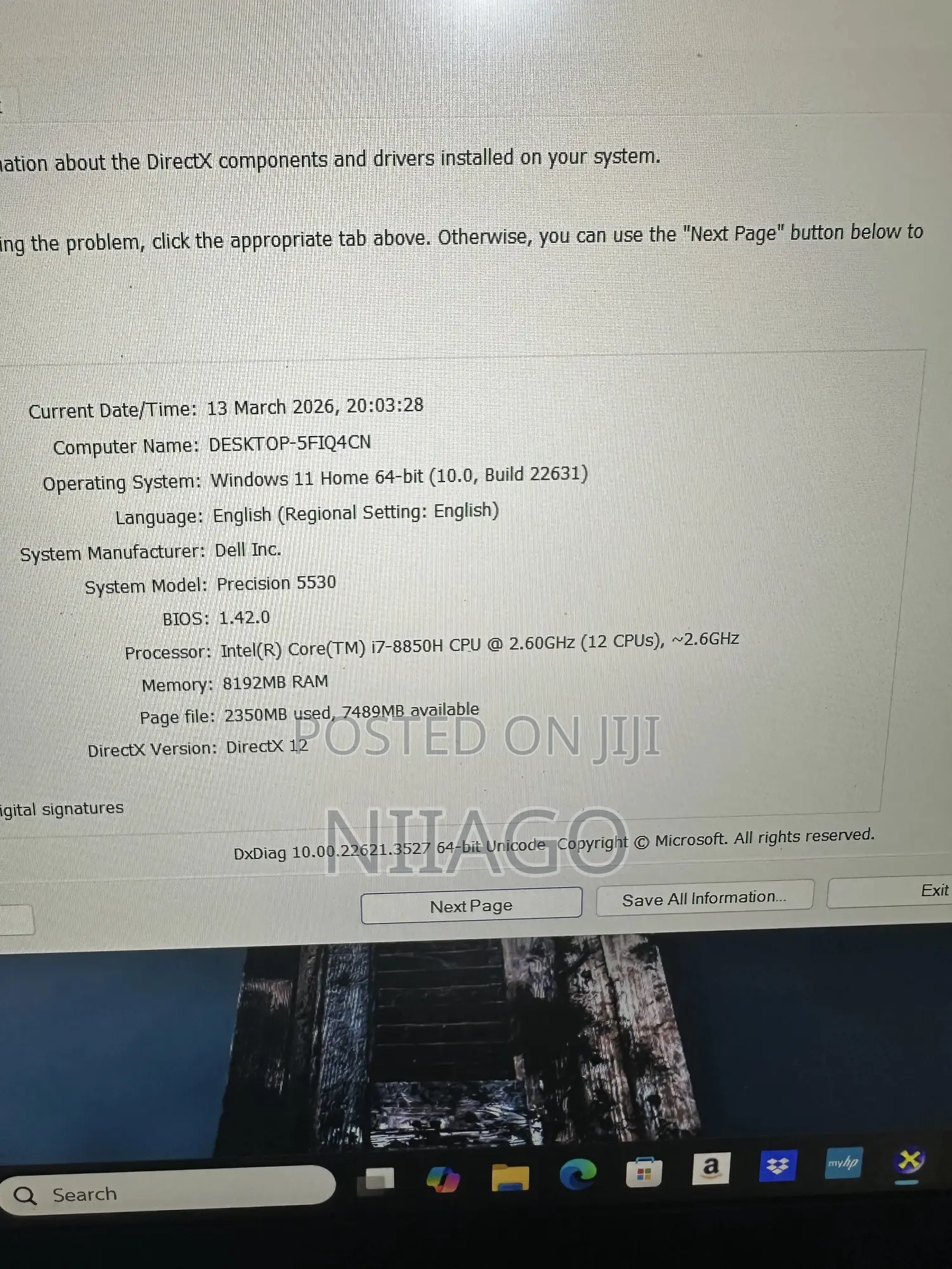 Laptop Dell Latitude 5530 8GB Intel Core i7 SSD 256GB