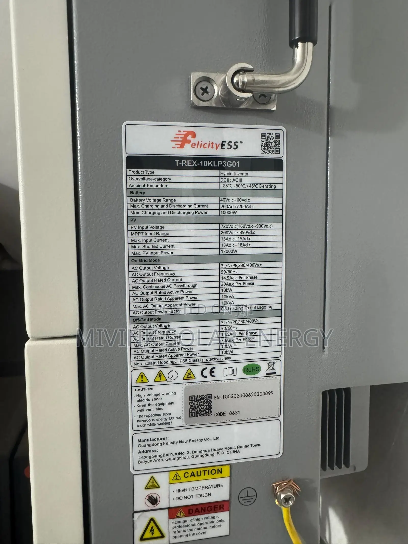 Solar Hybrid Inverter Felicity 10kw