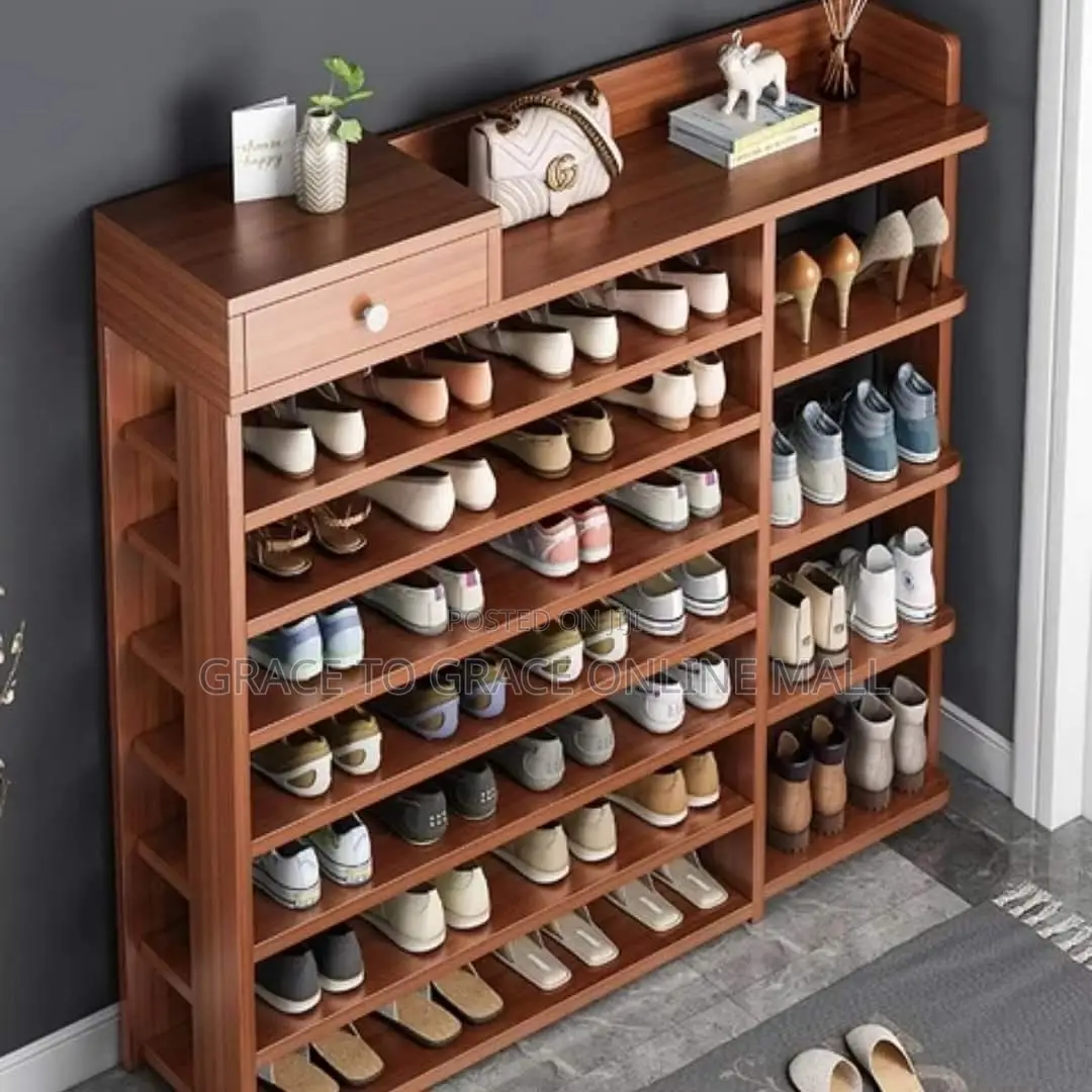 Wooden Shoe Rack Seven Steps