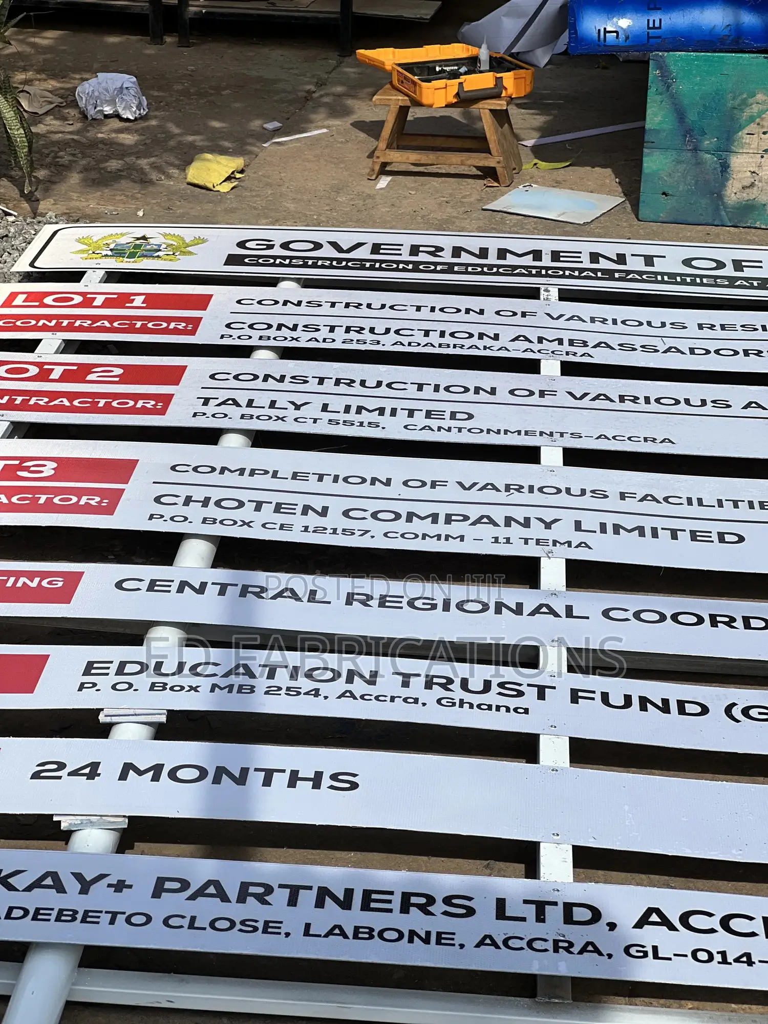 Fabrication of Sign Boards