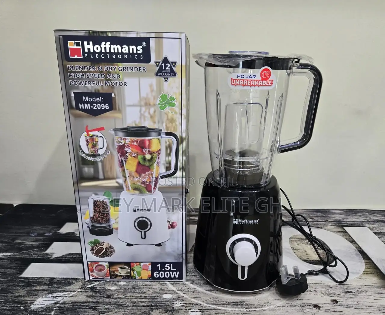1.5l Hoffman Electric Blender (2 in 1 )