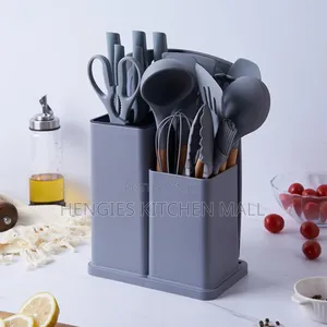 19-Piece Silicone Ladles + Knives and Chopping Board