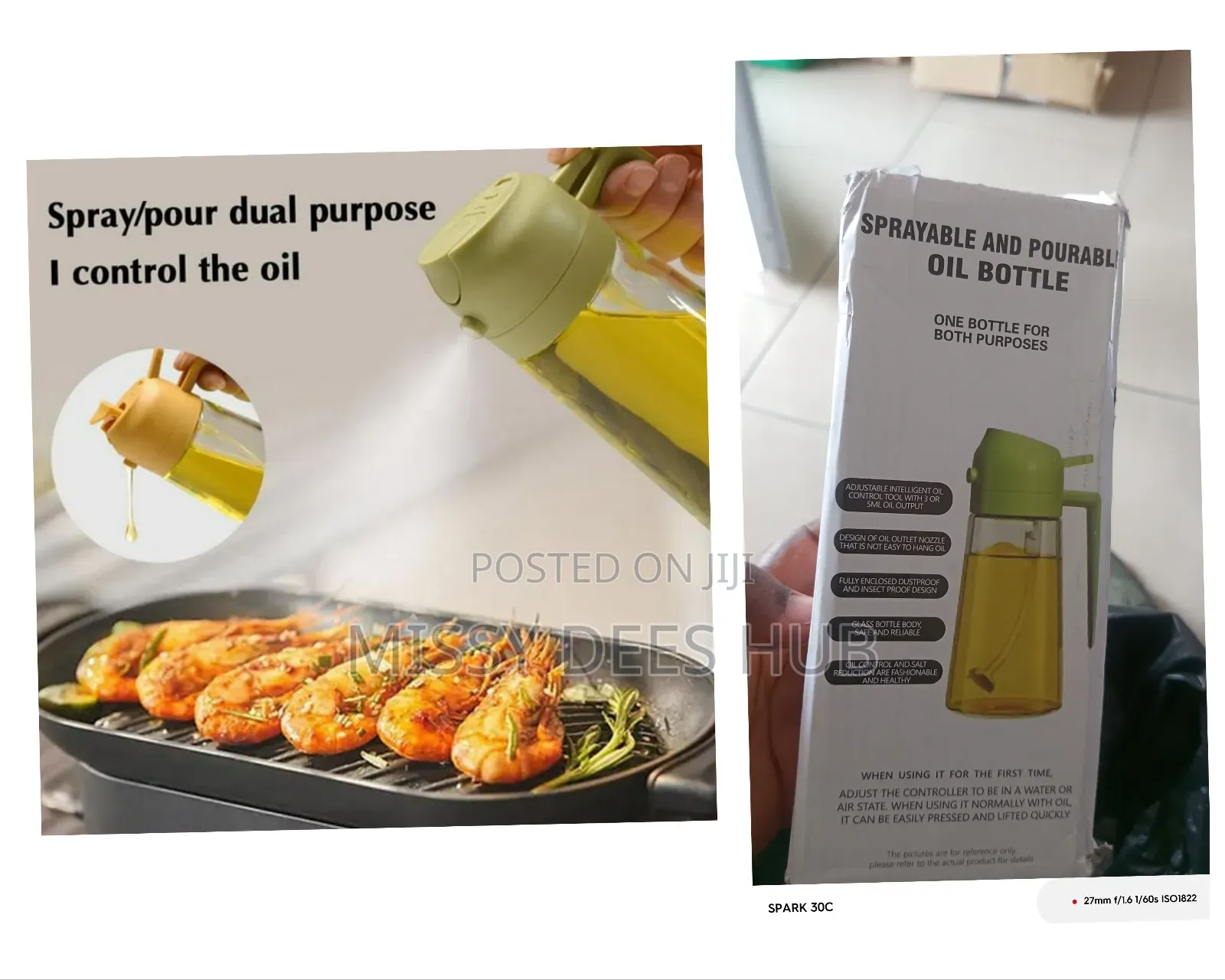 Sprayable And Pourable Oil Bottle