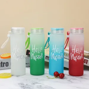 Colourful Glass Water Bottle 400ml