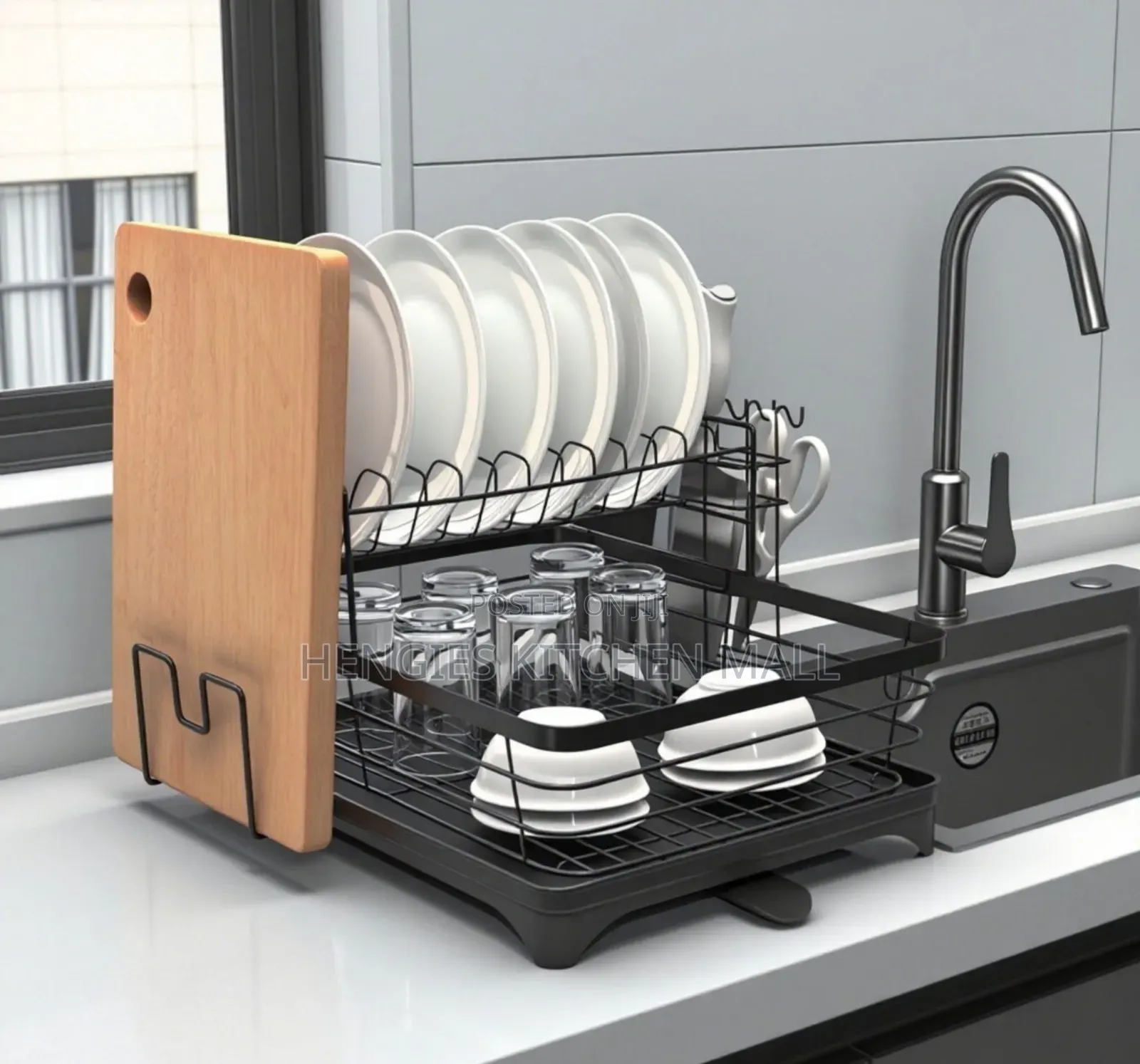 2-Tier Anti-Rust Dish Rack