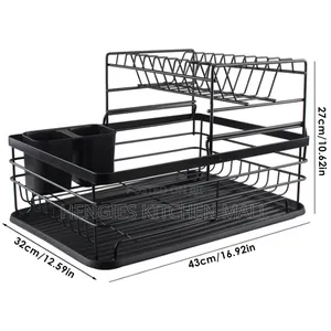 2-Tier Anti-Rust Dish Rack