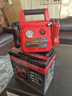 Car Battery Jumpstarter With Tire Air Compressor