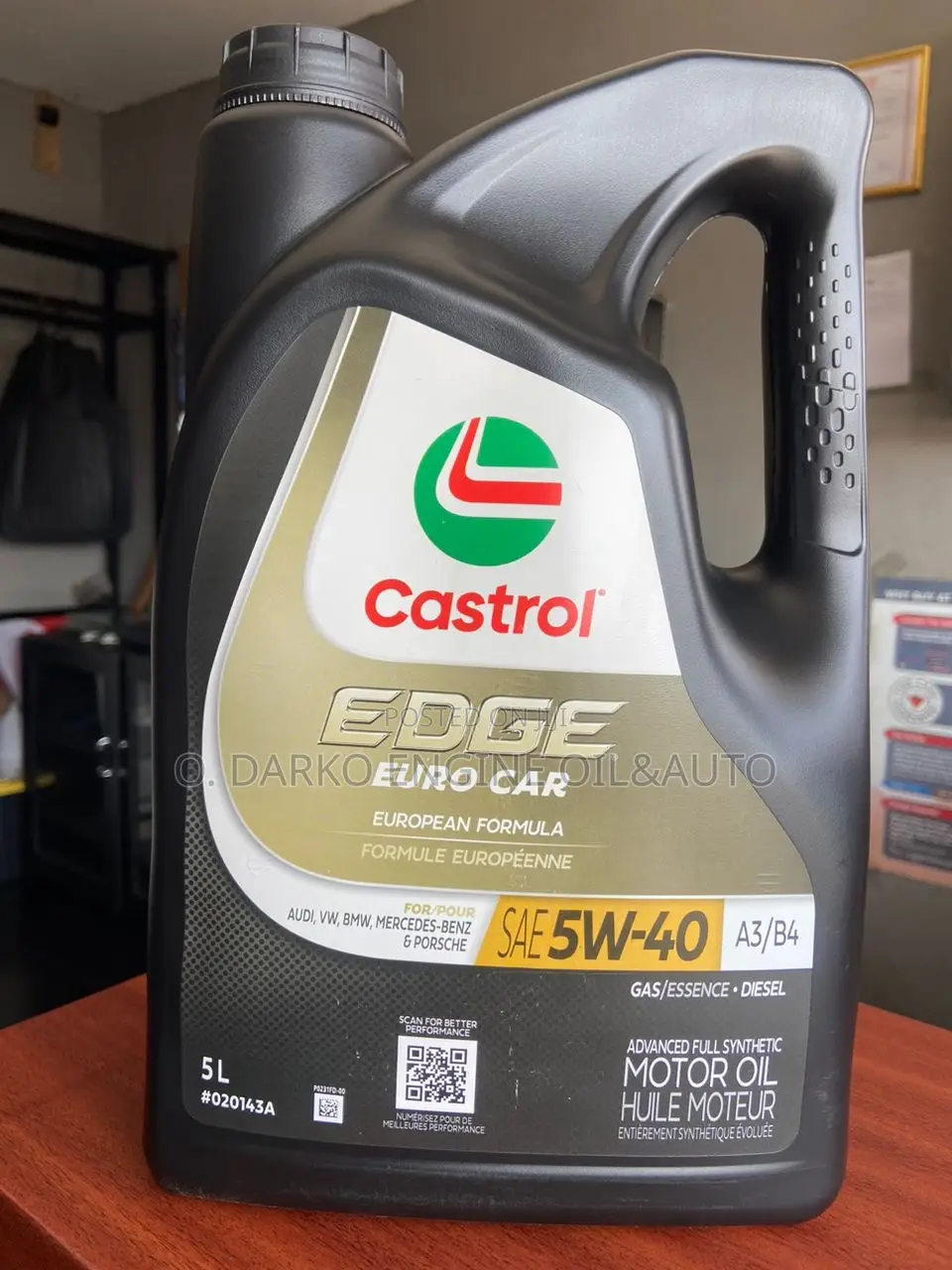 Castroledge 5w-40 5-L (Euro Cars ) BMW // Benz // Ford // Vw// Audi //