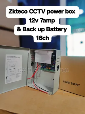 Zkteco CCTV Power Box Supply 120w 12v 10amps Back Up Battery Slot