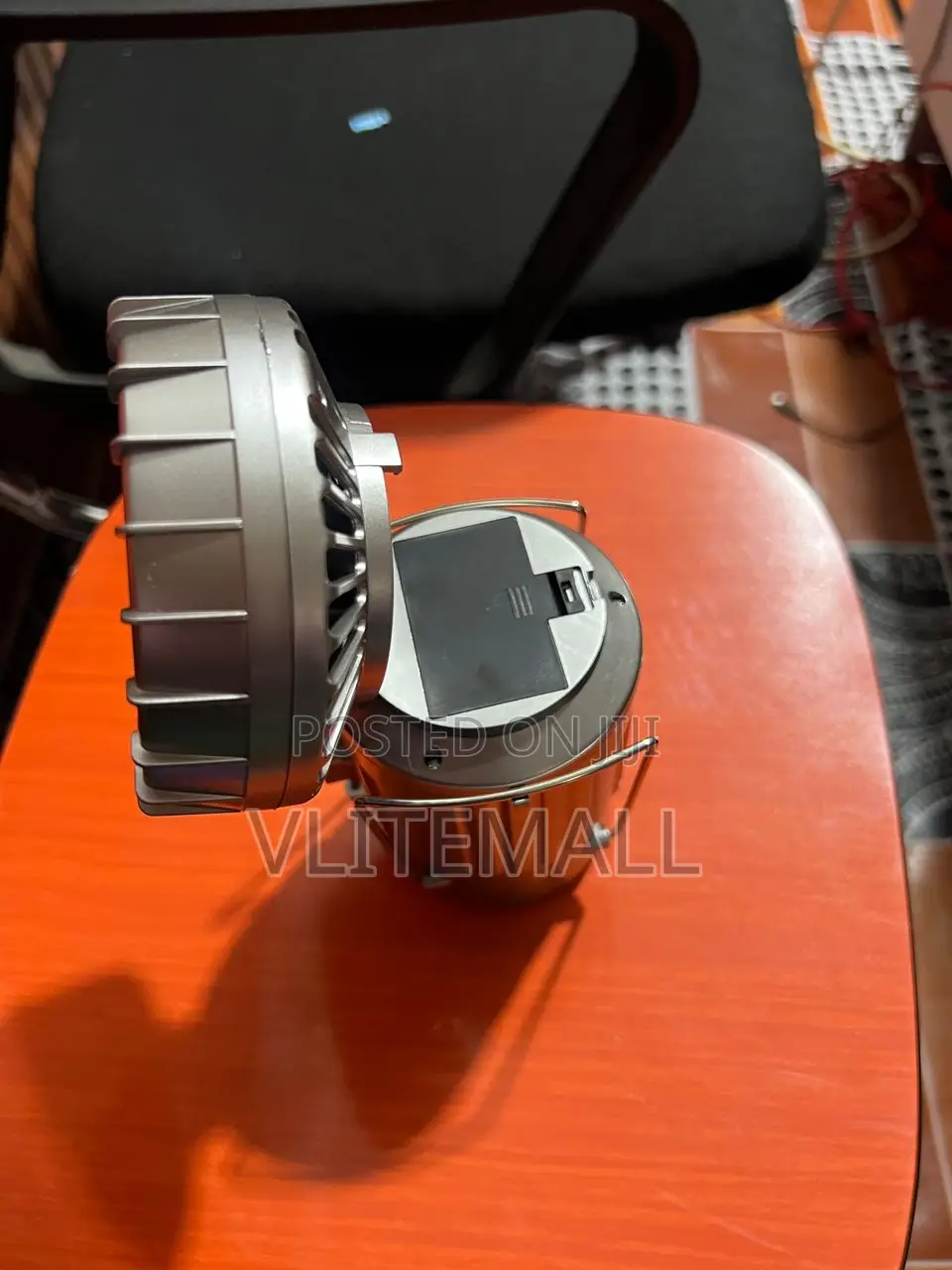 Rechargeable Solar Camping Lantern With a Built-in Fan