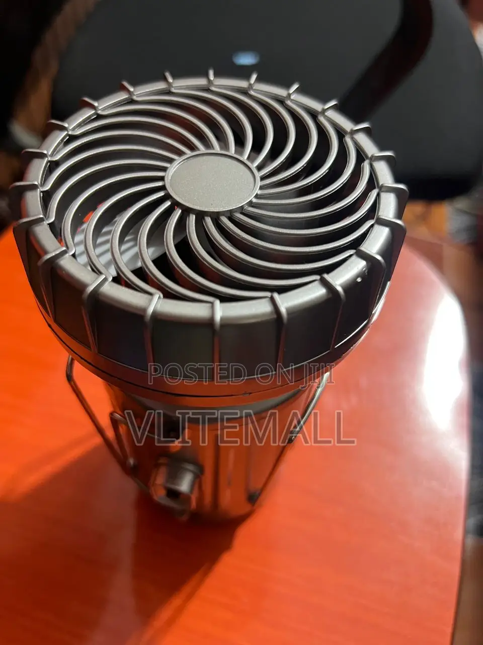 Rechargeable Solar Camping Lantern With a Built-in Fan