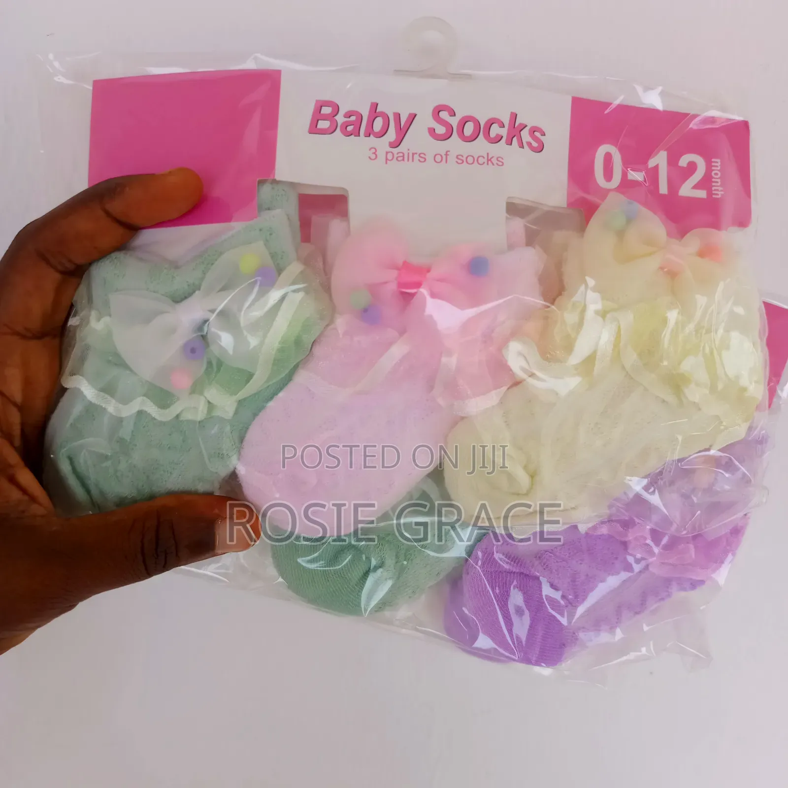 3 Pair Girly Floral Socks