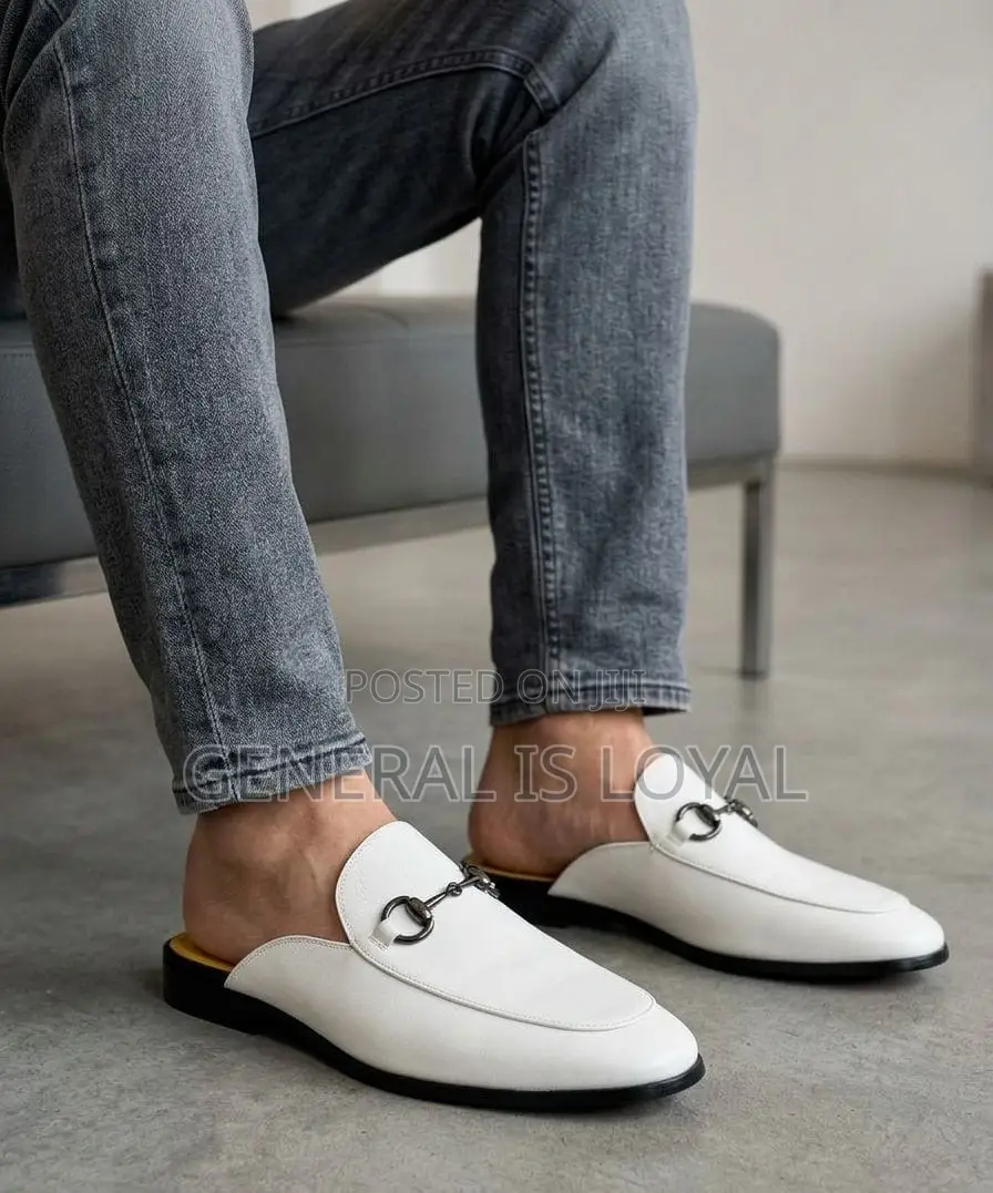 Gucci Leather Men’S Halfshoe White