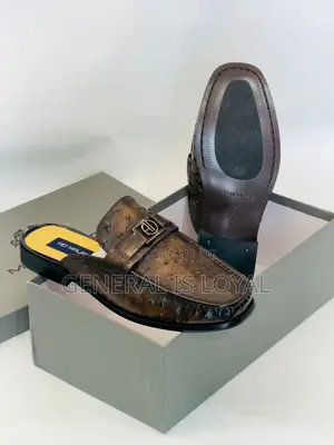 Morizio Coffee Men Leather Halfshoe
