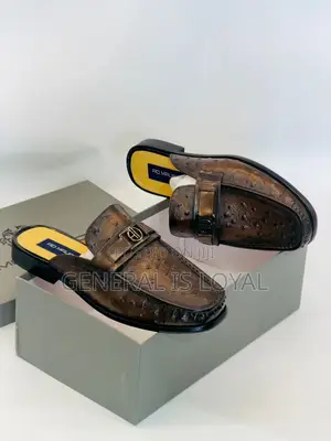 Morizio Coffee Men Leather Halfshoe