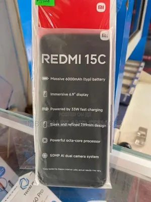 New Xiaomi Redmi 15C 4G 128 GB Black