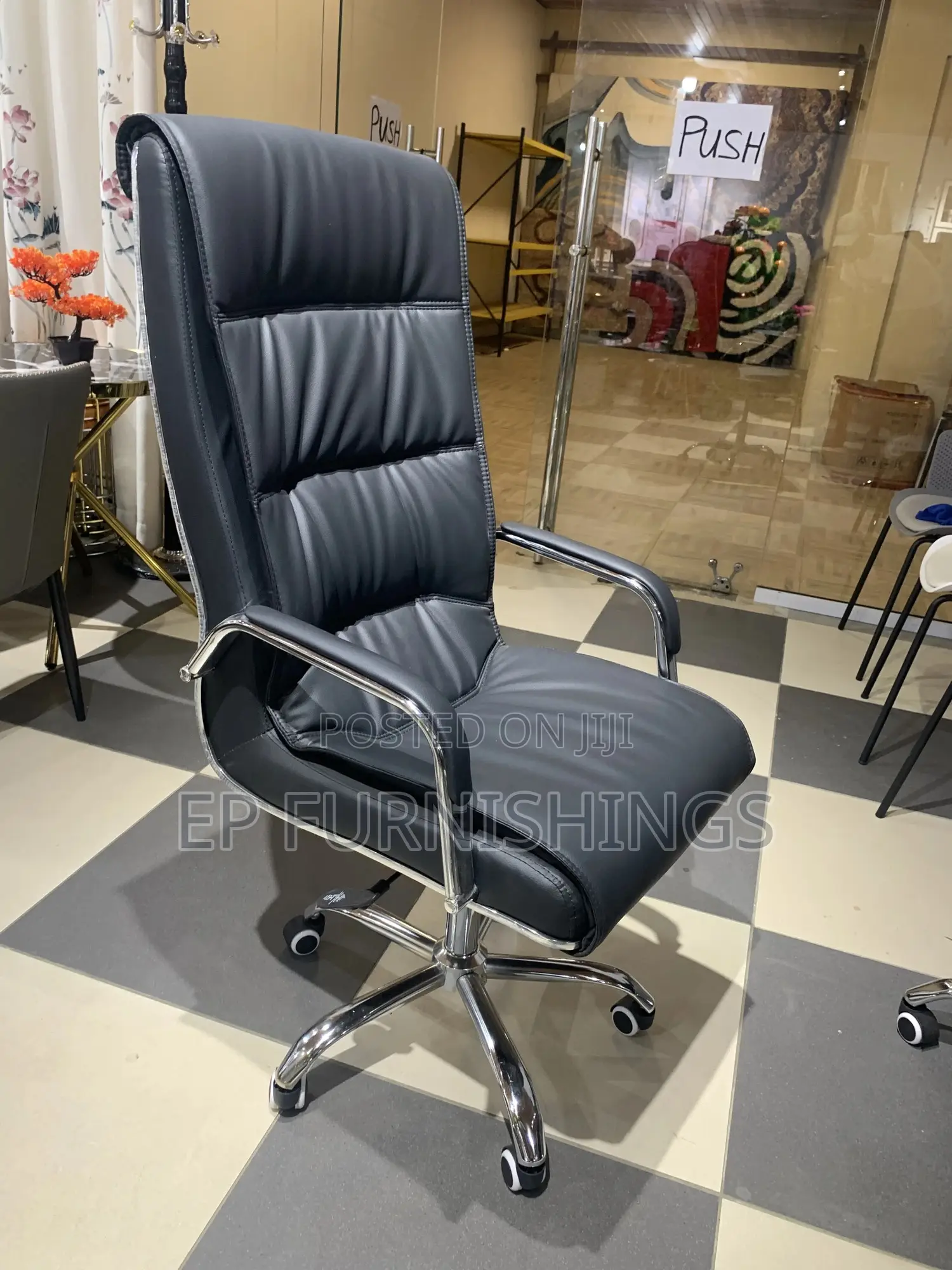 Office Chair ( High Leather Back )
