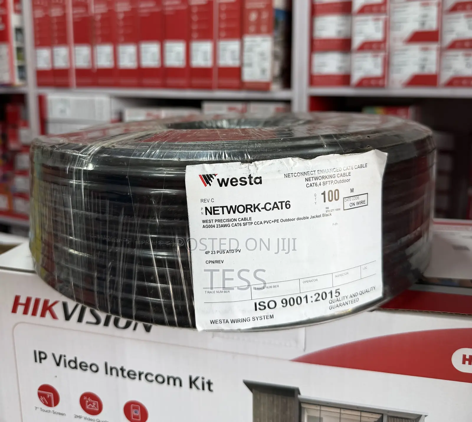 Westa 100m Cat6 Network Cable Outdoor SFTP Twisted Pairs Dual Coated