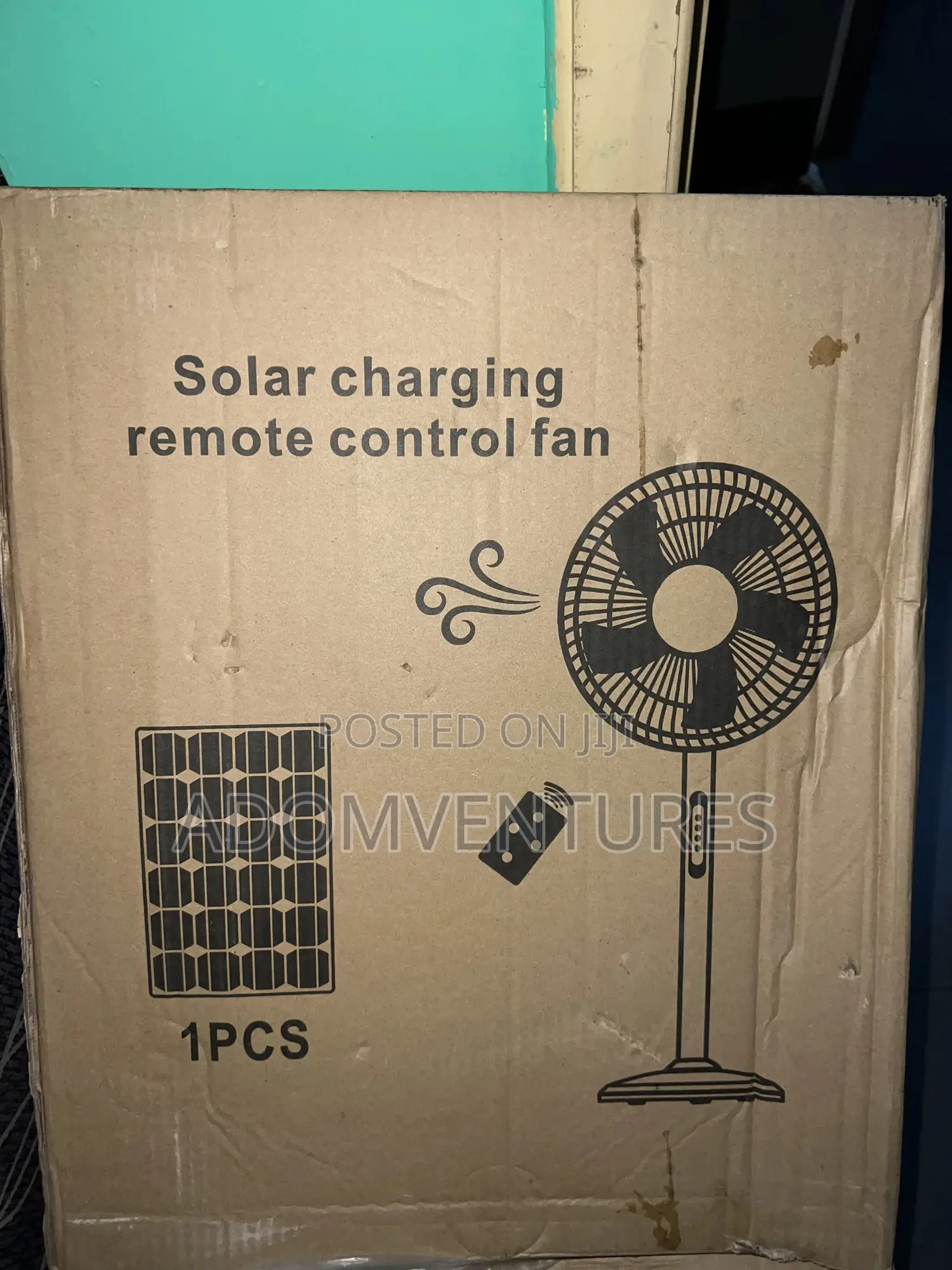 2-in-1 Solar Rechargeable Fan – Charge With Sunlight Or Electricity