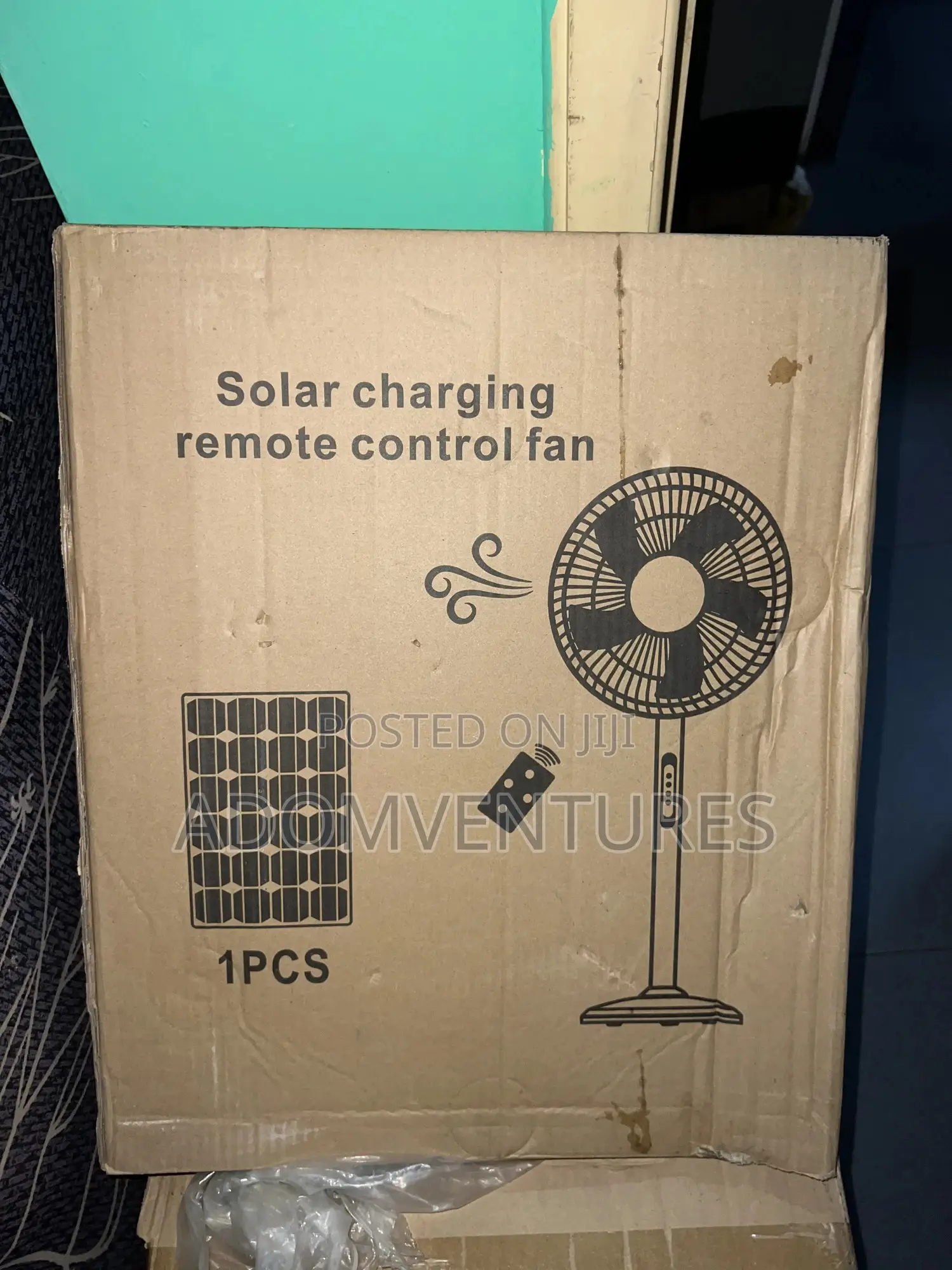 2-in-1 Solar Rechargeable Fan – Charge With Sunlight Or Electricity