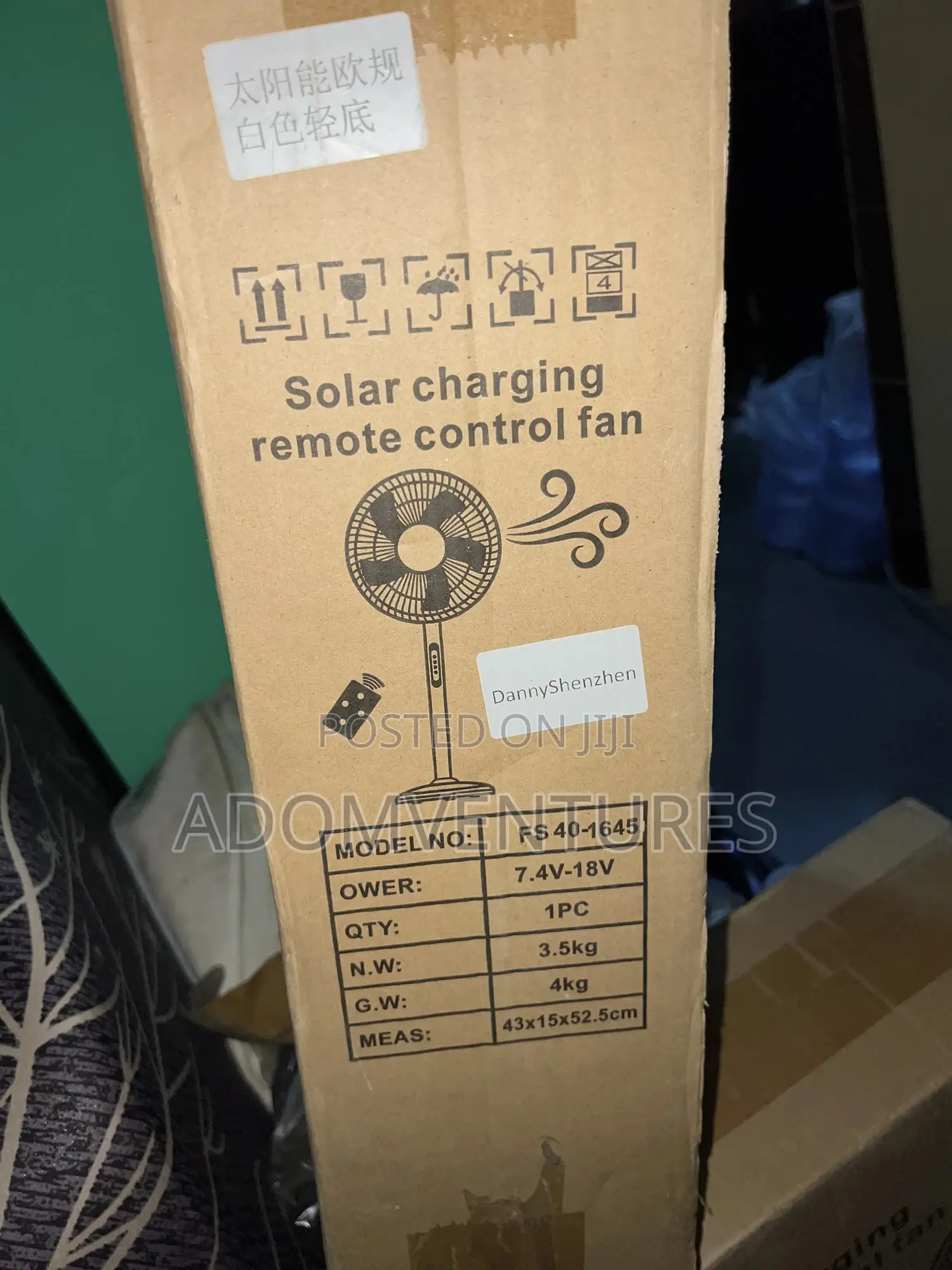 2-in-1 Solar Rechargeable Fan – Charge With Sunlight Or Electricity