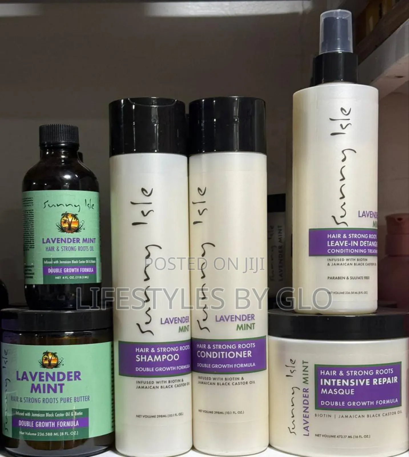 Sunny Isle Lavender Mint + Biotin Hair Growth and Strong Roots Set