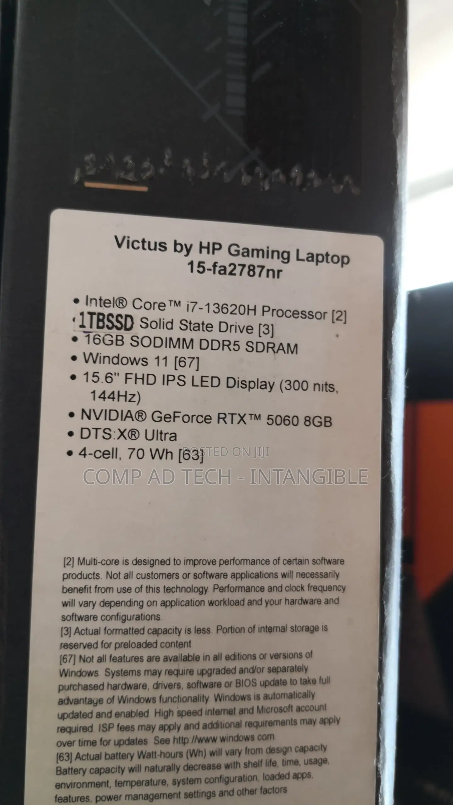 New Laptop HP Victus 15 16GB Intel Core i7 SSD 1T