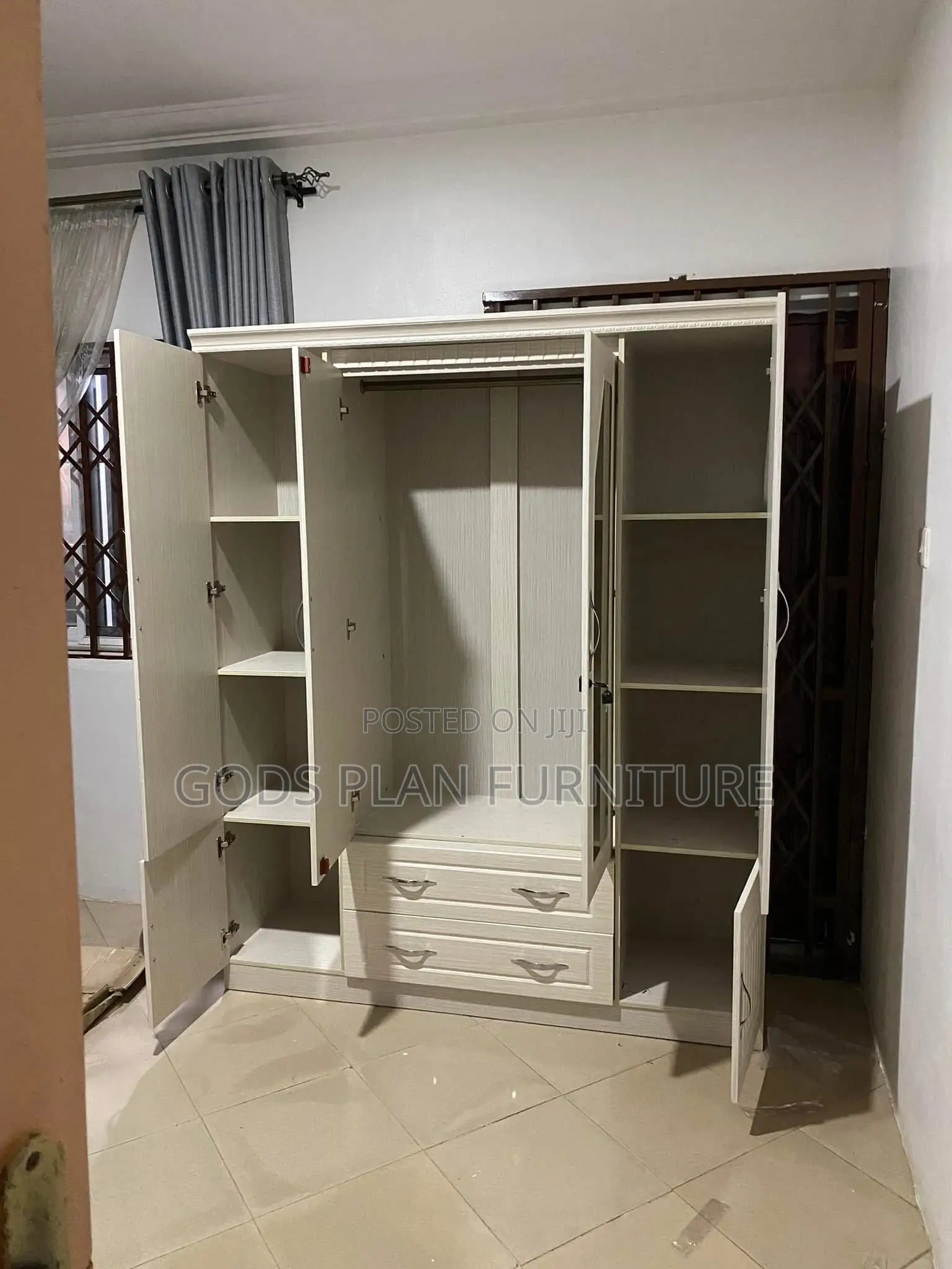 Four Doors Wooden Wardrobe