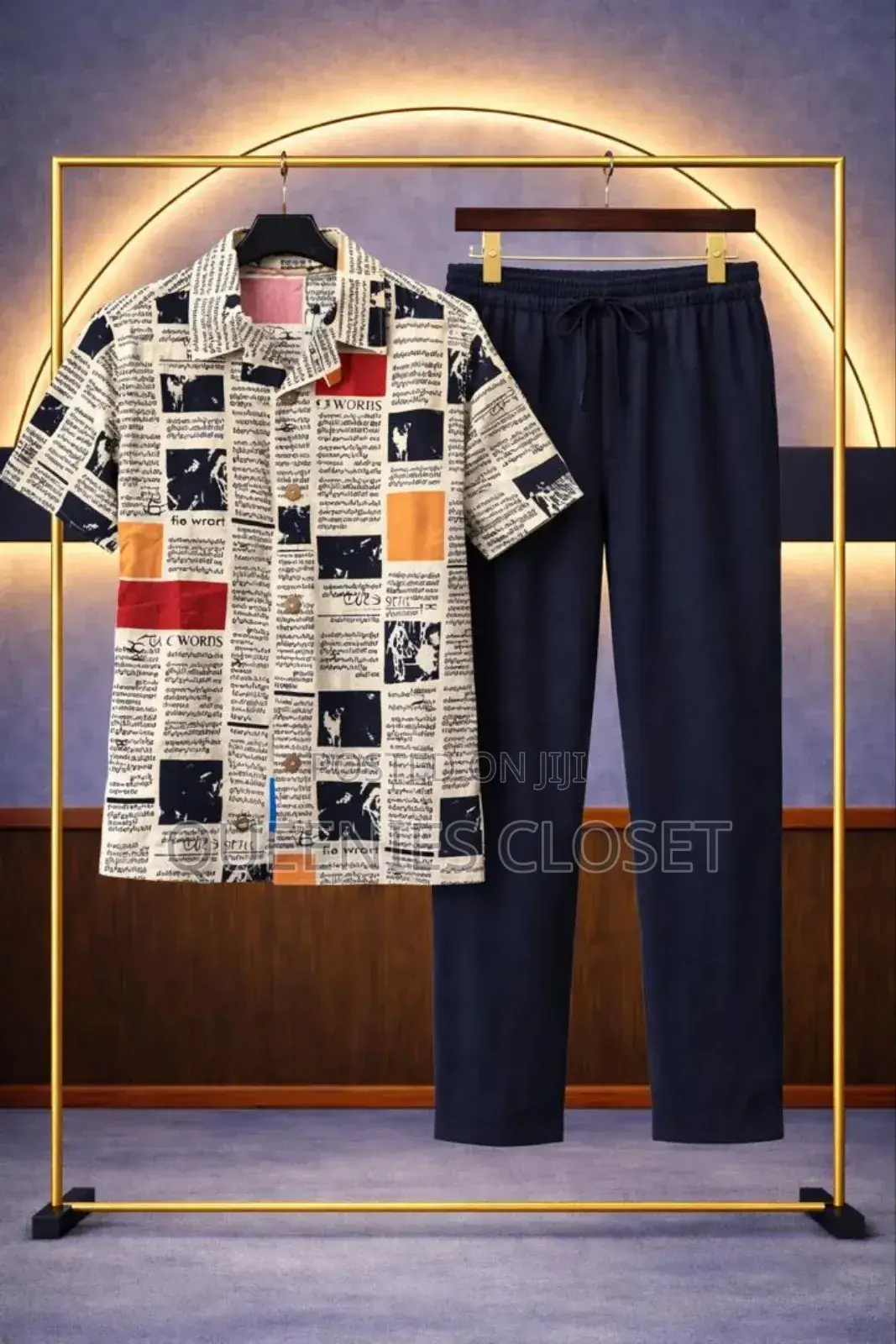 Luxury Men's Two-Piece Outfit Available.