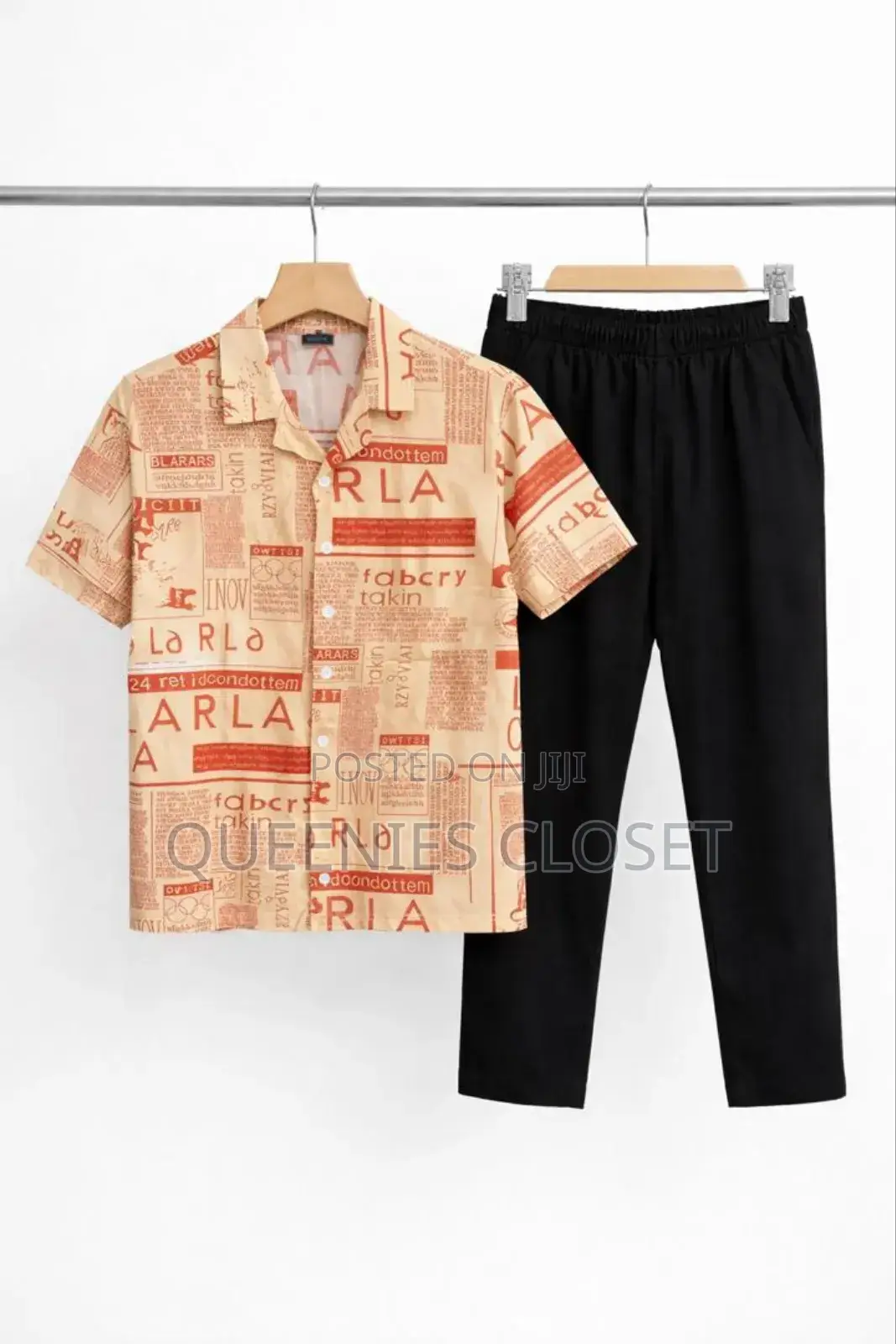 Luxury Men's Two-Piece Outfit Available.
