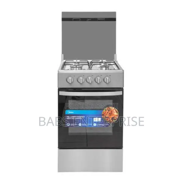 Midea Gas Cooker 4 Burner 50 X 50cm Oven Grill Auto Sp5055t082-sgh