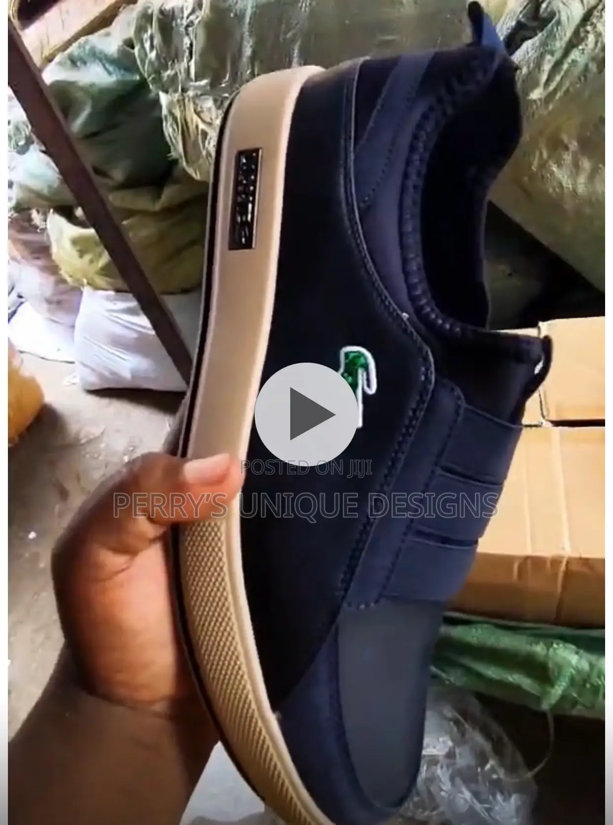 Men’S Casual Slip-on Comfort Sneaker - Navy Blue (Cream Sole)