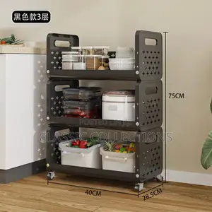 3-Tier Multipurpose Mobile Storage Rack,