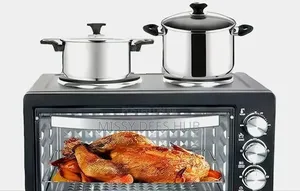 Hoffmans 55 Liters Mini Electric Oven and Grill With 2 Hot Plates